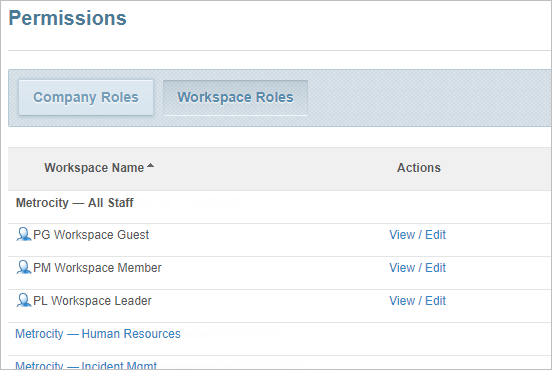 workspace roles on permissions page