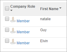 click role in the company role column